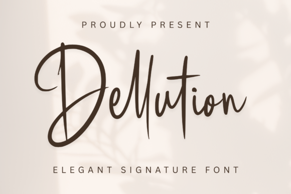 Dellution: A Signature Script Font for Modern Branding