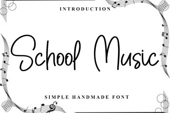 Exploring School Music: A Versatile Handwritten Font for Creative Branding