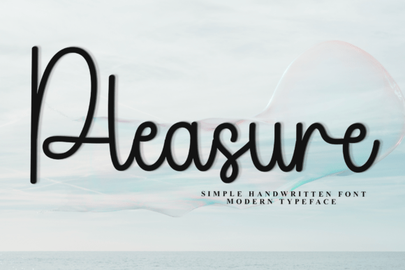 Pleasure: A Soft Script Font for Handmade Product Design