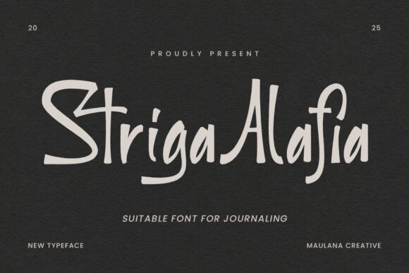 Striga Alafis: A Bold Handwritten Font for Creative Branding