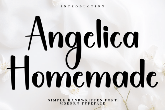 The Angelica Homemade Font for Handmade Business Design