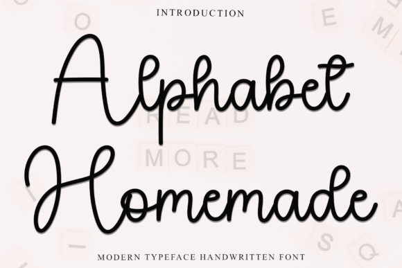 The Editorial Character of Alphabet Homemade Font