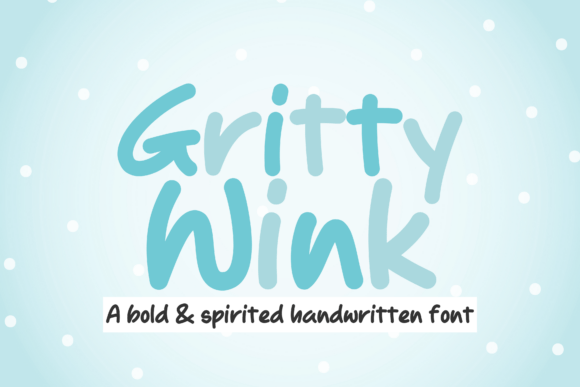 The Grittywink Font: A Bold Handwritten Style for Creative Projects