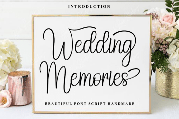 Wedding Memories Font for Elegant Business Branding